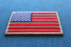 American Flag Reflective Patch - 3x2 inch