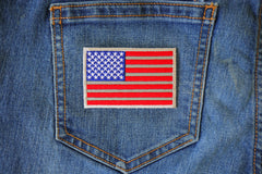 American Flag Reflective Patch - 3x2 inch