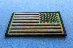 American Flag Reversed Camo Patch - 3x2 inch