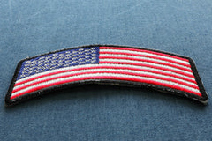 American Flag Rocker Patch - 3.75x1.75 inch