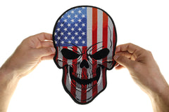 American Flag Skull Patch - 7.6x11 inch