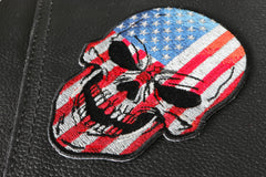 American Flag Skull Patch - 3x4.3 inch