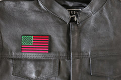 American Flag with African Colors Iron on Patch - 3.2x2 inch