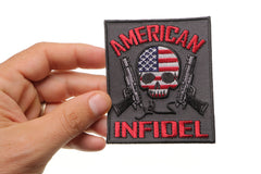 American Infidel Skulls and Guns  Patch - 3x3.5 inch