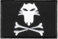 Fox and Cross Bones Flag Pirate Patch - 3x2 inch