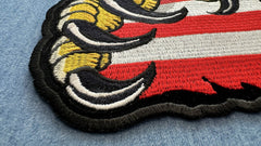 American Flag Eagle and Talons Patch - 11.2x9 inch