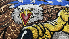 American Flag Eagle and Talons Patch - 11.2x9 inch