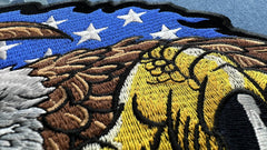 American Flag Eagle and Talons Patch - 11.2x9 inch