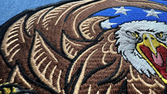 American Flag Eagle and Talons Patch - 11.2x9 inch