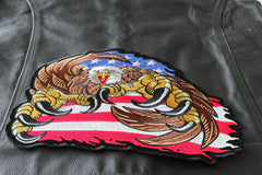 American Flag Eagle and Talons Patch - 11.2x9 inch