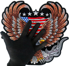 American Flag Eagle Patch - 12x11.5 inch