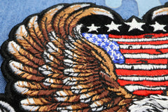 Patriotic Biker Eagle Patch Iron on applique - 4x3.8 inch