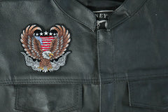 Patriotic Biker Eagle Patch Iron on applique - 4x3.8 inch