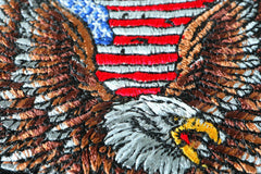 Patriotic Biker Eagle Patch Iron on applique - 4x3.8 inch