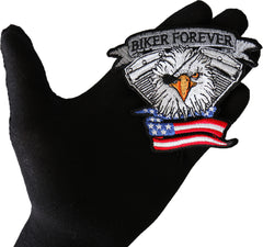 Biker Forever Eagle Eye Patch - 4x3.3 inch