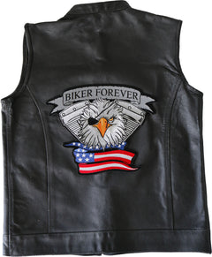 Biker Forever Eye Patch Eagle Patch - 12x10 inch