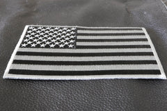 Black and Gray American Flag Patch - 5x3 inch