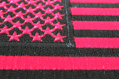 Black and Red American Flag Patch 4 Inch - 4x2.5 inch