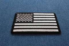 Black and White American Flag Patch - 3x2 inch