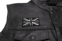 Black and White UK Flag Patch - 3x2 inch