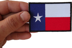 Black Border Texas Flag Patch - 3x2 inch