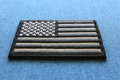 Black White and Reflective US Flag Patch - 3x2 inch