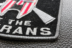 Blessed Are The Veterans American Flag Spartan Patch - 3.5x3.75 inch