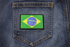 Brazil Flag Patch - 3x2 inch