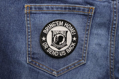 Bring Em Home or Send US Back Small Iron on Patch - 3x3 inch