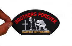 Brothers Forever Patriotic Iron on Patch - 5x2.75 inch