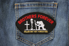 Brothers Forever Patriotic Iron on Patch - 5x2.75 inch