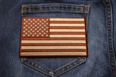 Brown Subdued American Flag Patch - 5x3 inch