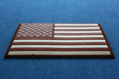 Brown Subdued American Flag Patch - 5x3 inch