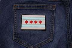 Chicago City Flag Patch - 3x2 inch