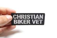 Christian Biker Vet Patch - 4x1.5 inch