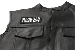 Christian Biker Vet Patch - 4x1.5 inch