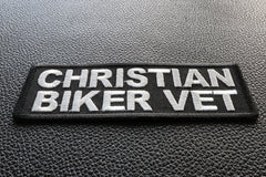 Christian Biker Vet Patch - 4x1.5 inch