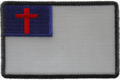 Christian Flag Patch with Black Borders - 3x2 inch