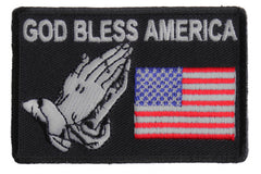 God Bless America Patch - 3.25x2.25 inch