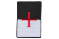 Knights Templar Flag Patch - 2.5x3.5 inch