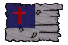 Tattered Christian Flag Patch - 3x2 inch