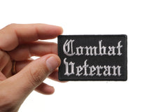 Combat Veteran Patch In Old English - 3x2 inch