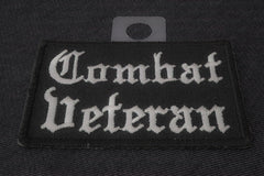 Combat Veteran Patch In Old English - 3x2 inch