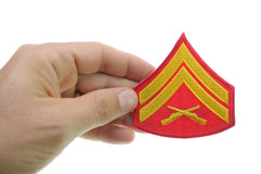 Corporal Patch in Red and Yellow - 3x3.2 inch