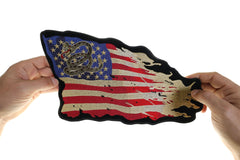 Don't Tread on Me American Flag Patch - 8.5x11 inch