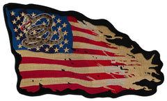 Don't Tread on Me American Flag Patch - 8.5x11 inch