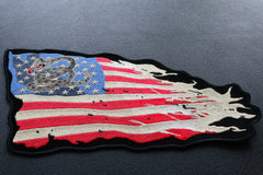 Don't Tread on Me American Flag Patch - 8.5x11 inch