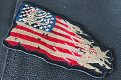 Don't Tread on Me Tattered US Flag Patch - 4.5x3.5 inch