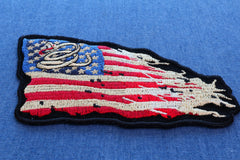 Don't Tread on Me Tattered US Flag Patch - 4.5x3.5 inch