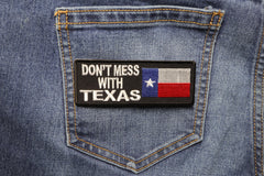 Don't Mess With Texas Patch With Flag - 4x1.5 inch